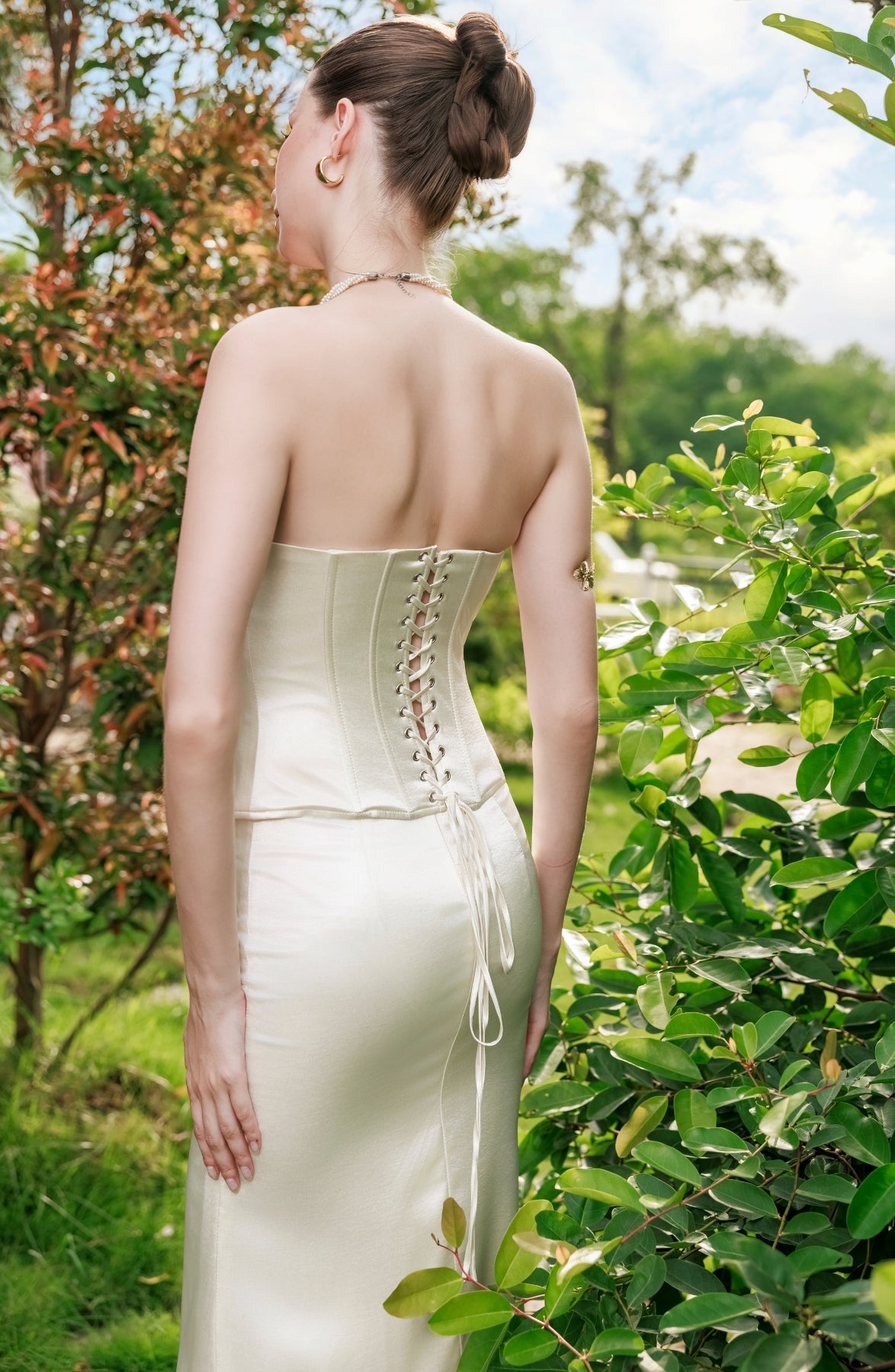 Emma Corset Top in Ivory, view 52
