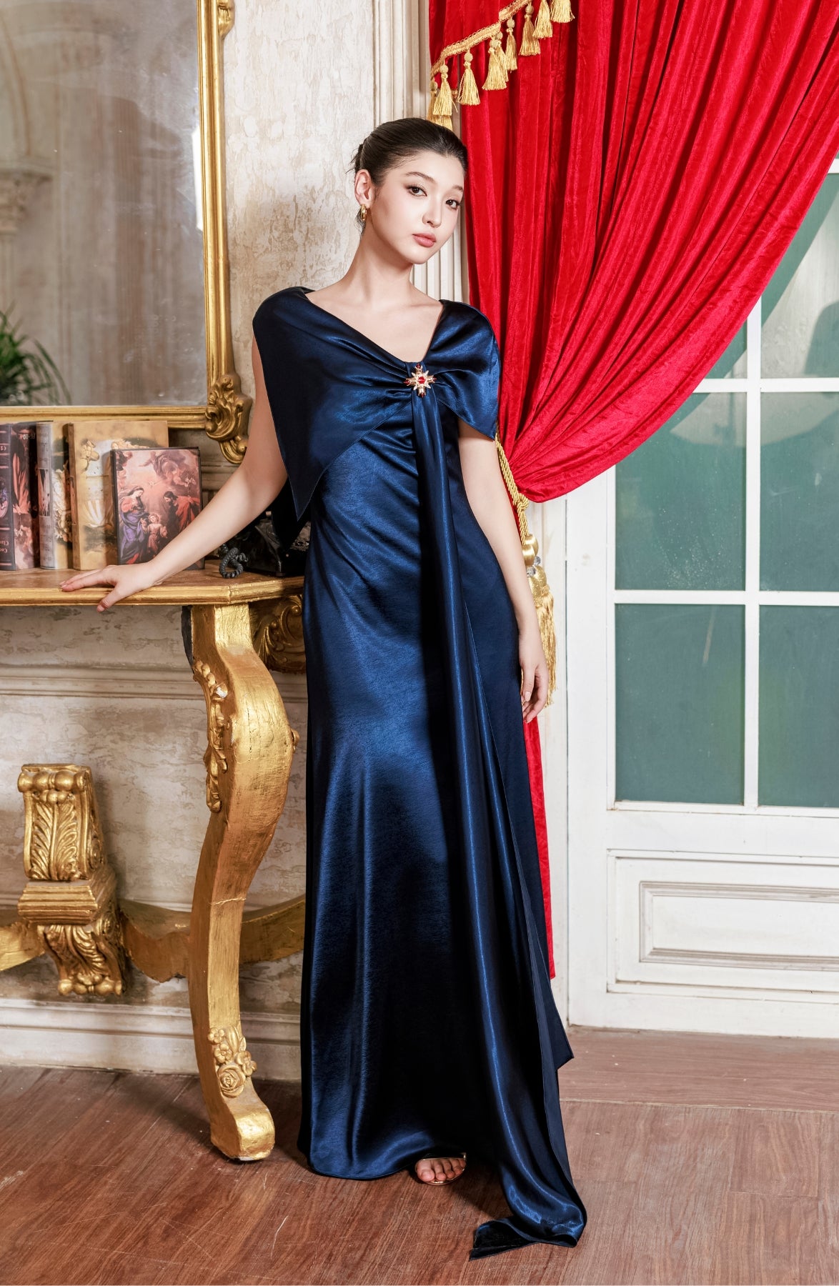 Stole Maxi Dress in Navy, view 12