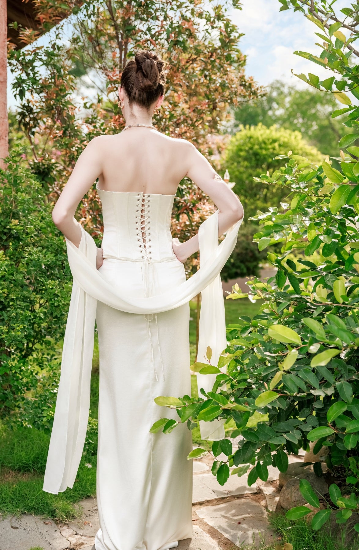 Emma Corset Top in Ivory, view 54