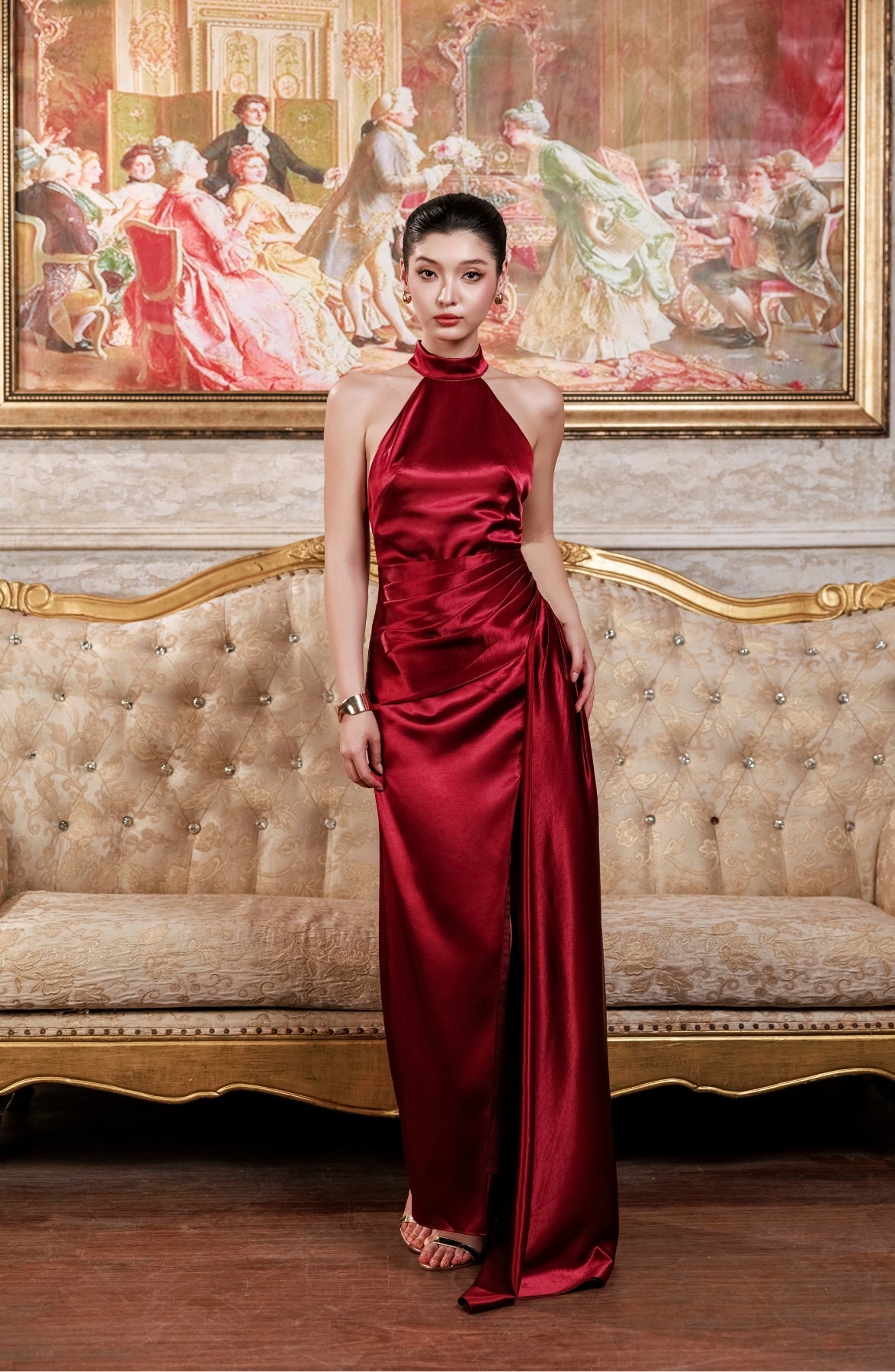 Con Fuoco Dress in Burgundy, view 1