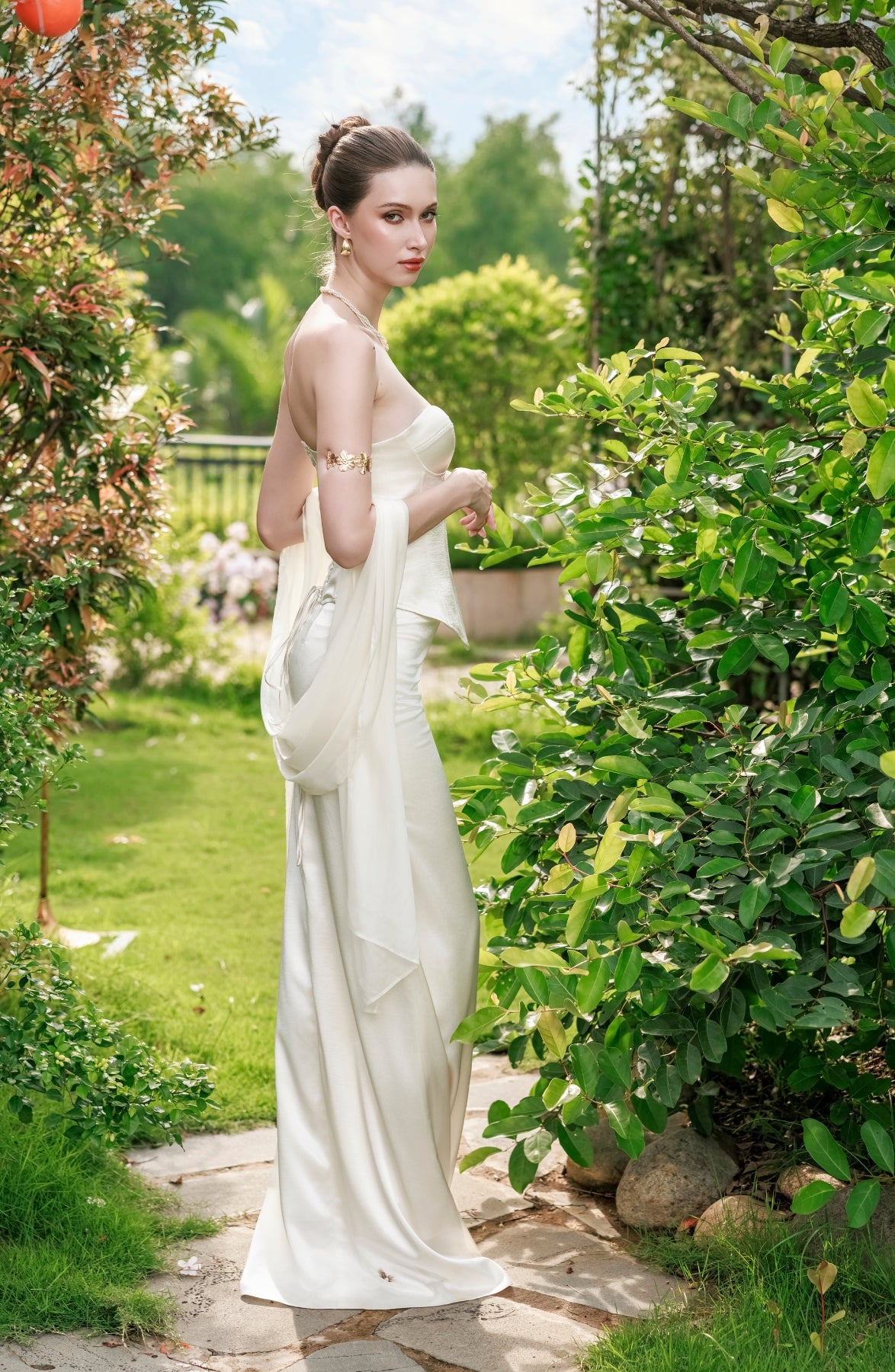 Emma Corset Top in Ivory, view 59