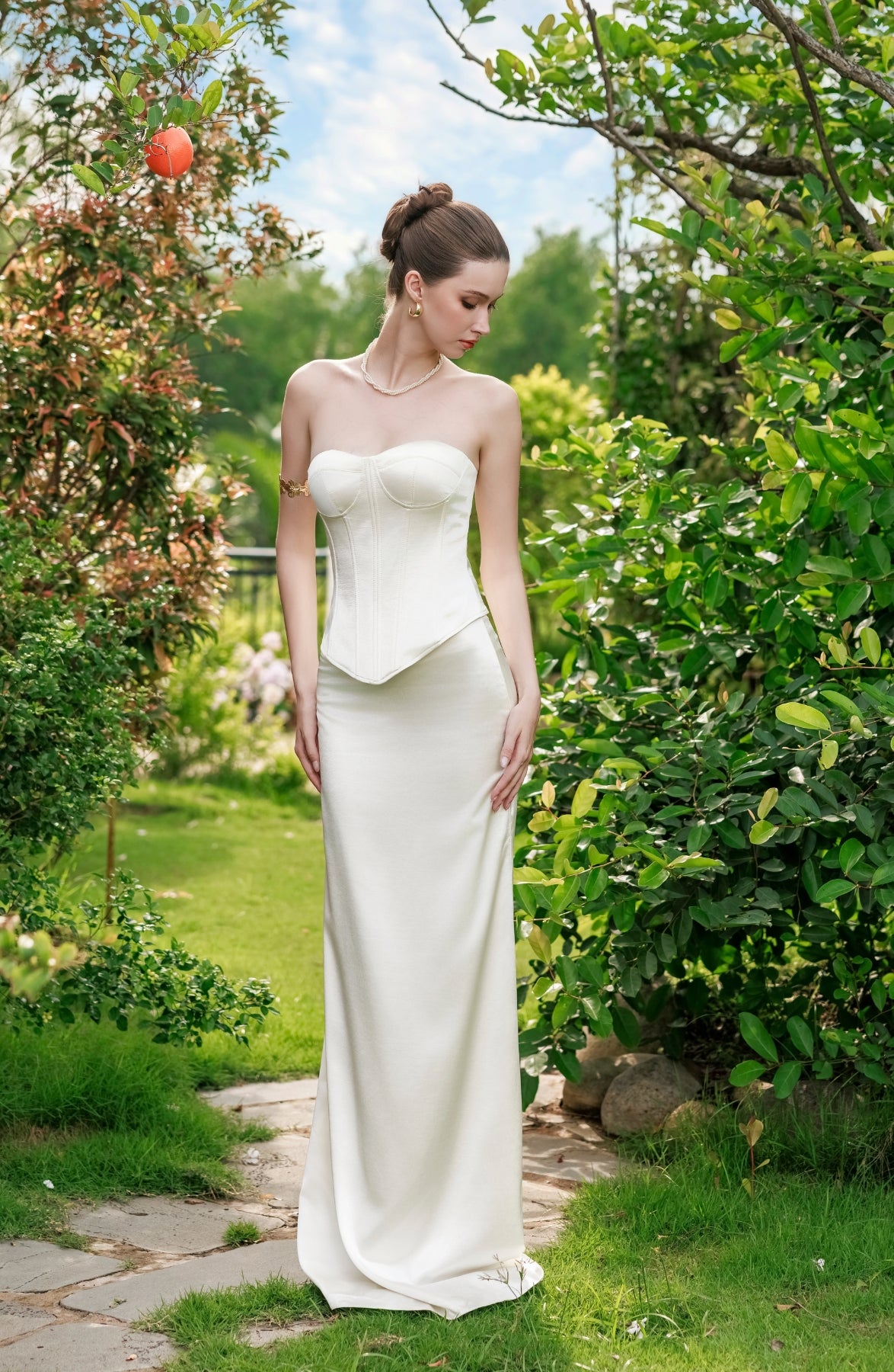 Emma Corset Top in Ivory, view 41