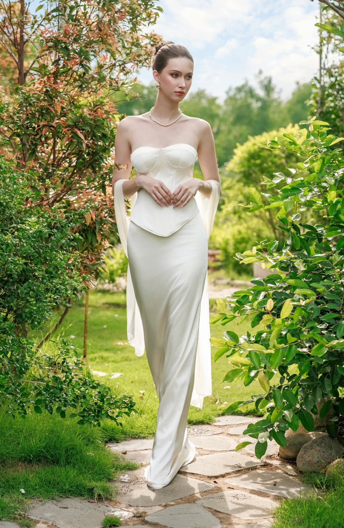 Emma Corset Top in Ivory, view 61