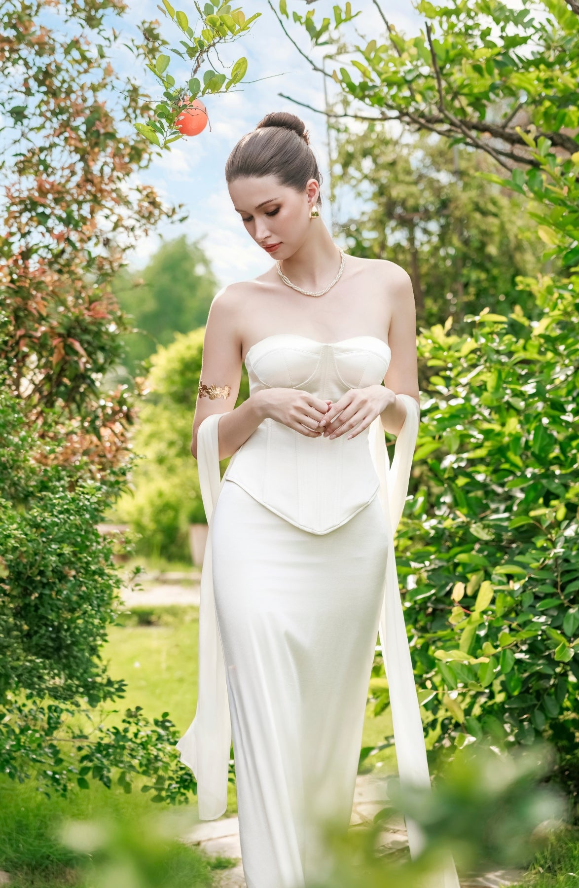 Emma Corset Top in Ivory, view 63