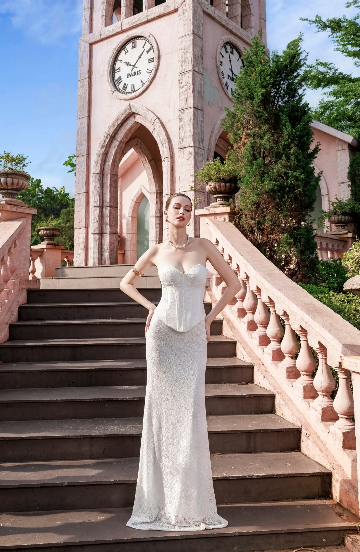 Katie Laced Corset Top in Ivory, view 30