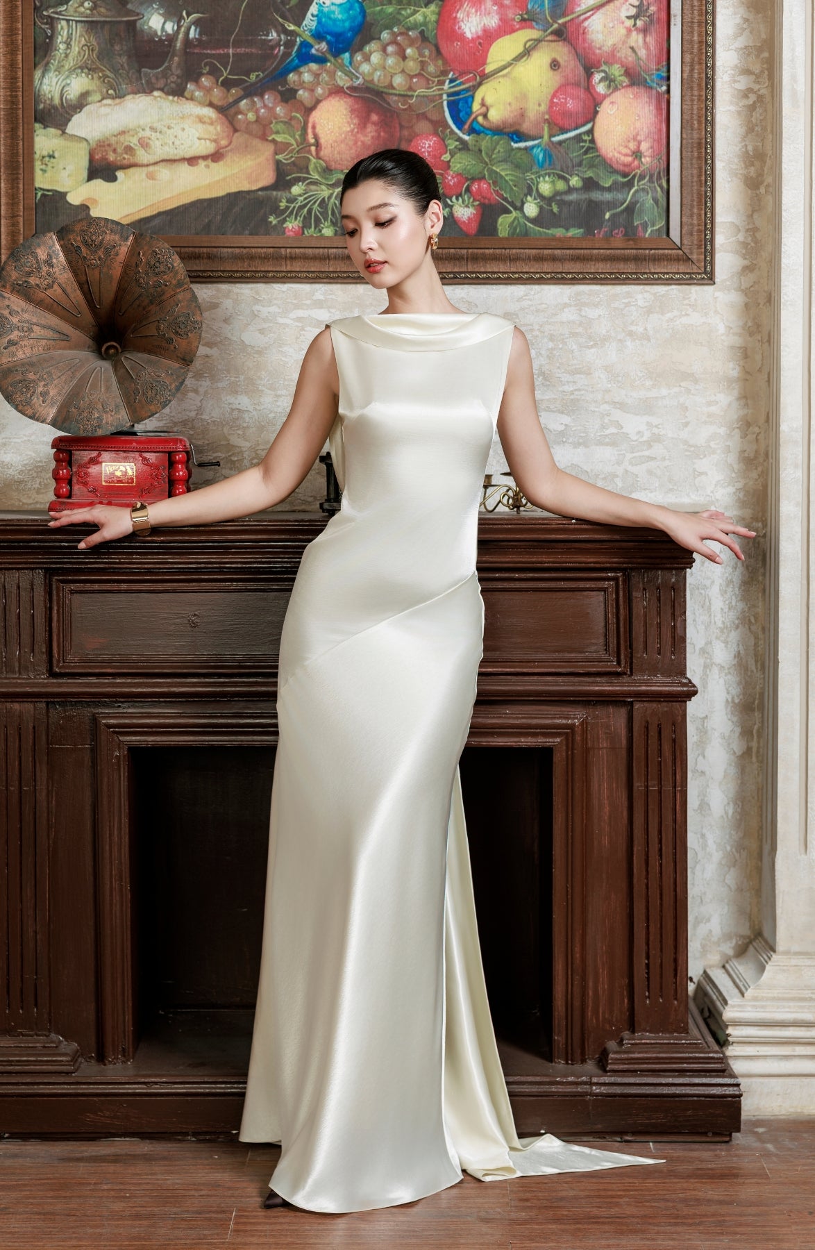 Aria Maxi Dress in Ivory, view 3