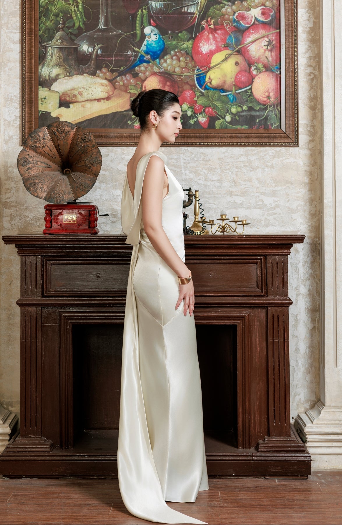 Aria Maxi Dress in Ivory, view 5