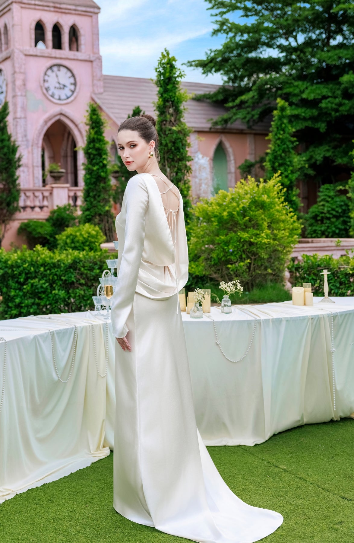 A Cappella Dress in Ivory, view 9