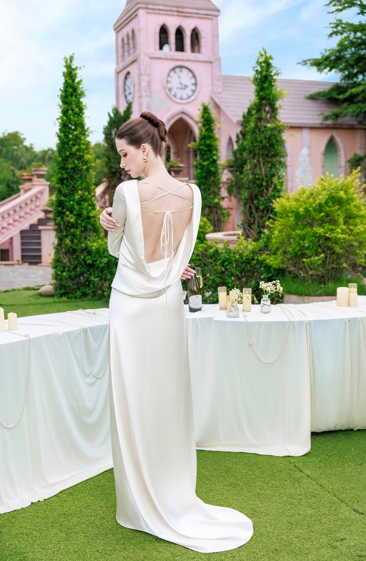 A Cappella Dress in Ivory, view 2