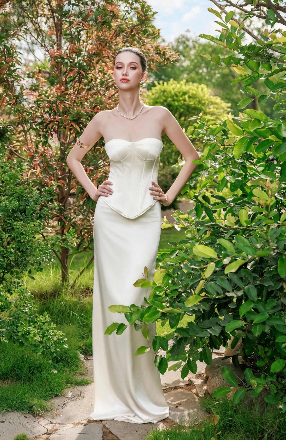 Emma Corset Top in Ivory, view 51