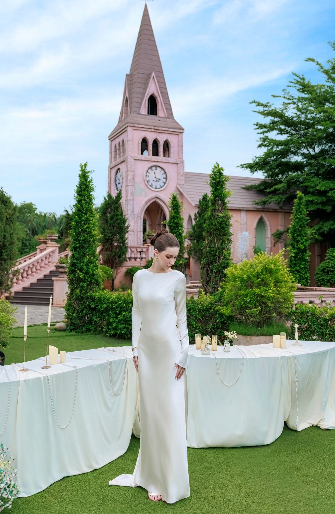 A Cappella Dress in Ivory, view 5