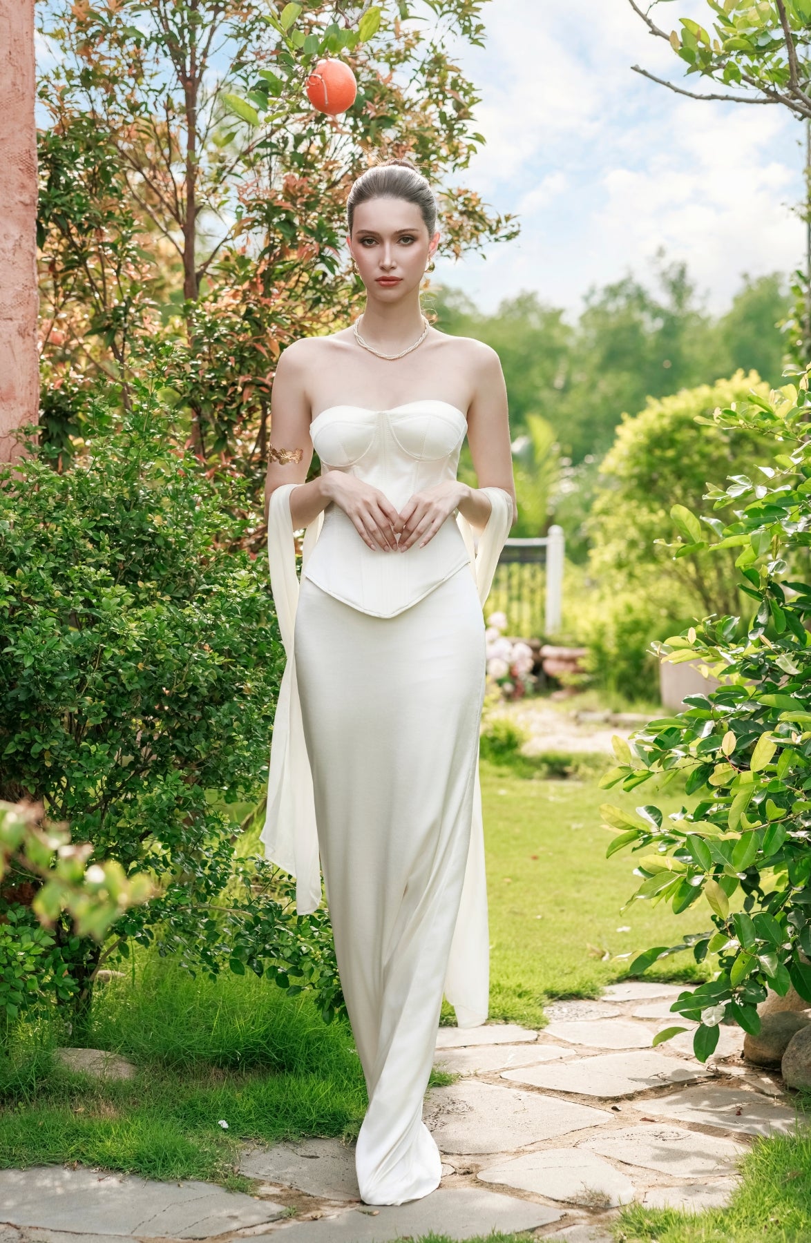 Emma Corset Top in Ivory, view 62