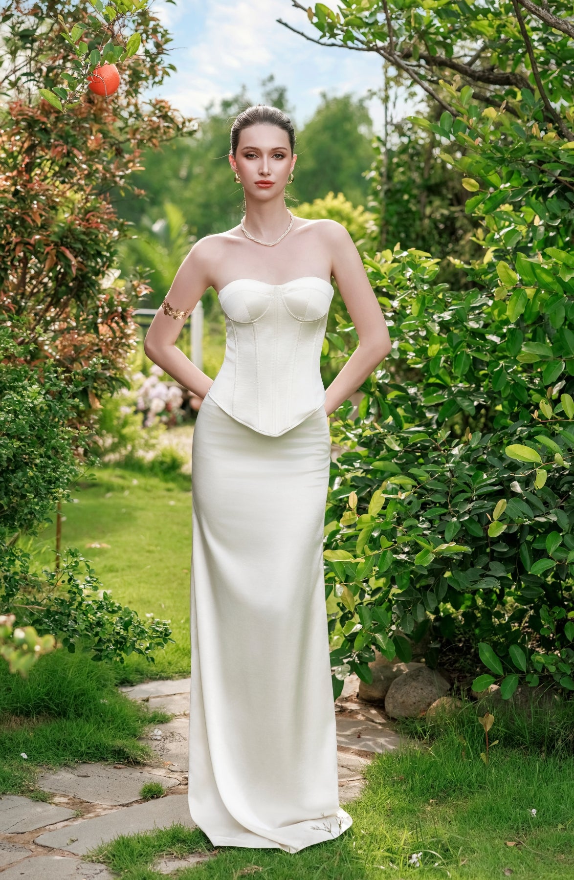 Emma Corset Top in Ivory, view 42