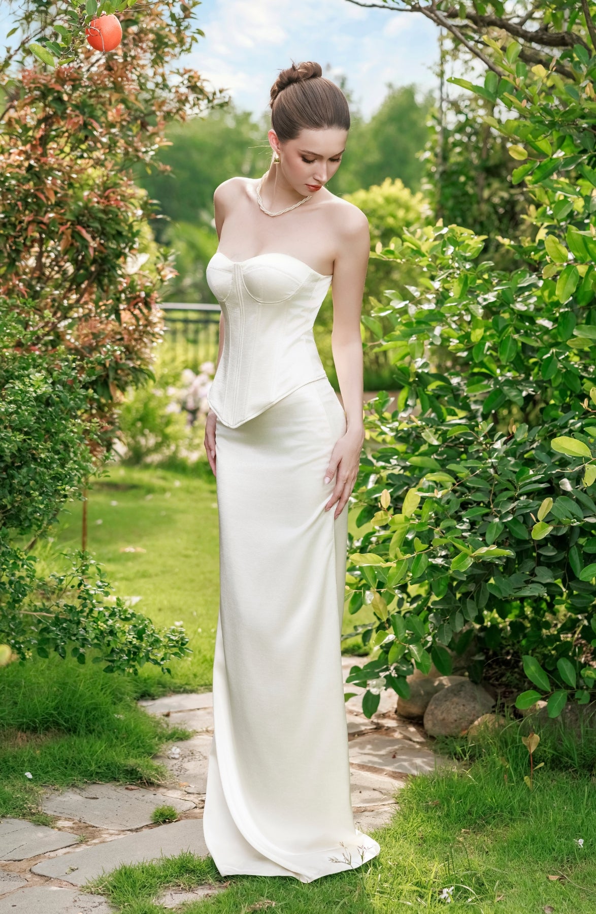 Emma Corset Top in Ivory, view 43