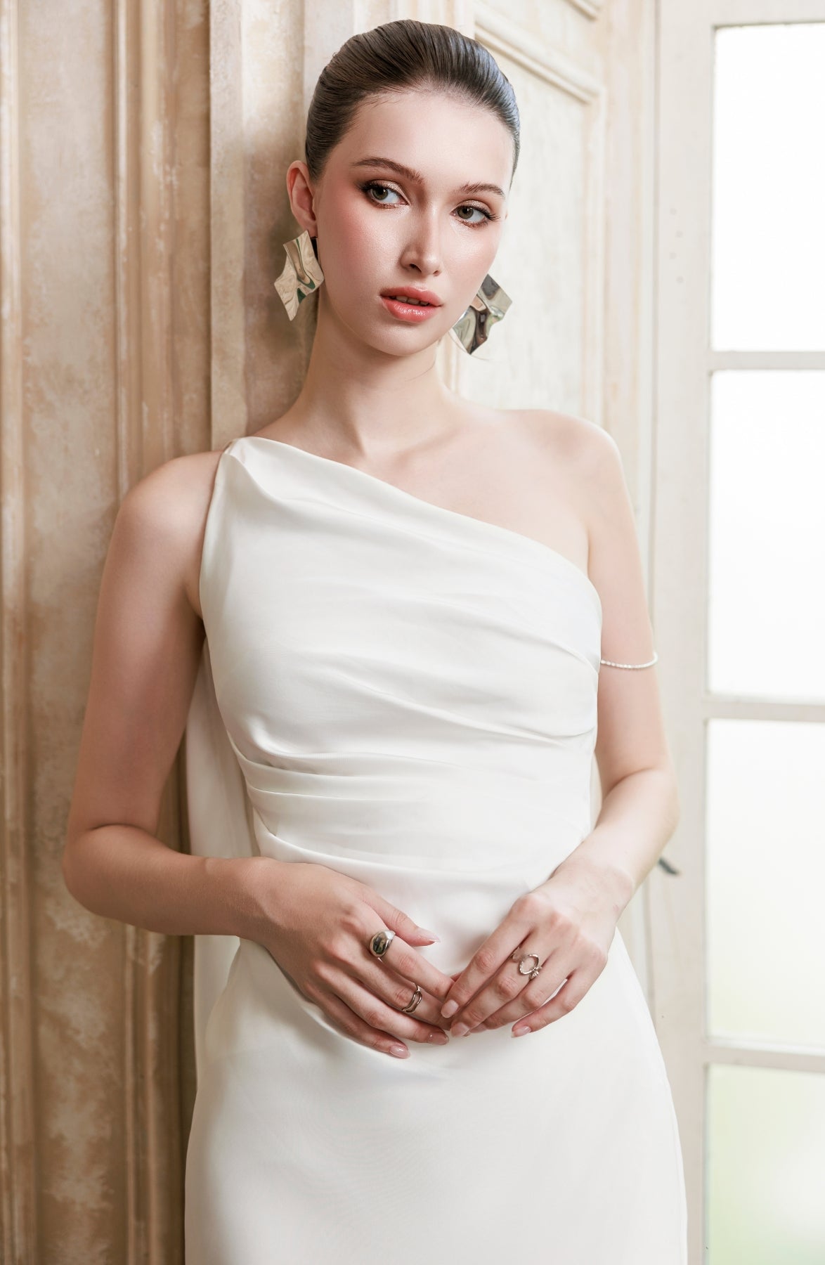 Cadenza Maxi Dress in Ivory, view 9