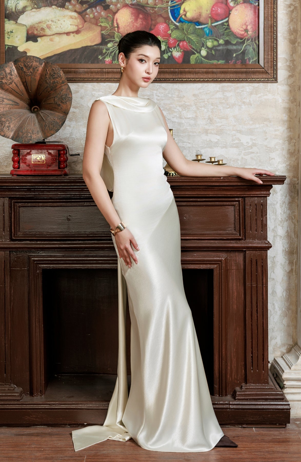 Aria Maxi Dress in Ivory, view 1