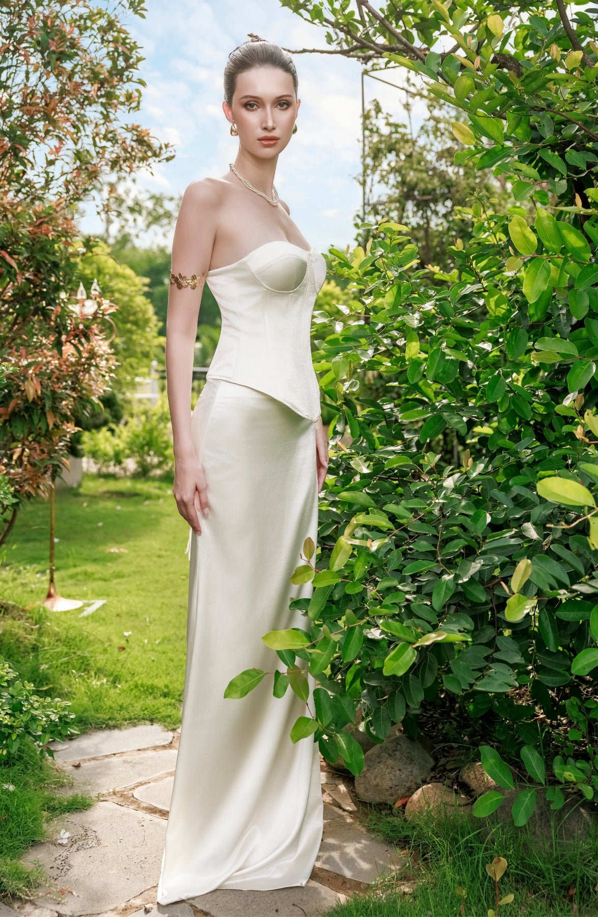 Emma Corset Top in Ivory, view 49