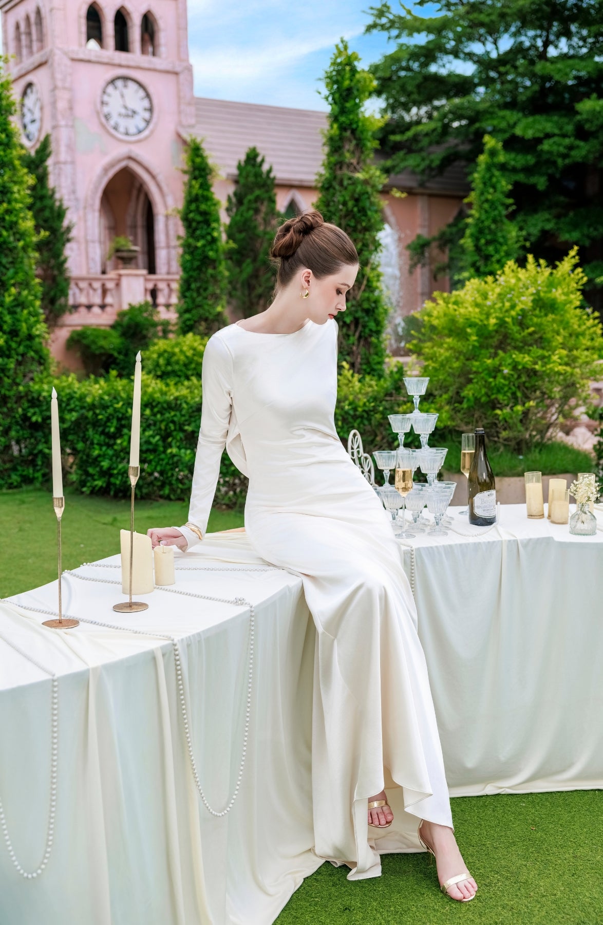A Cappella Dress in Ivory, view 11