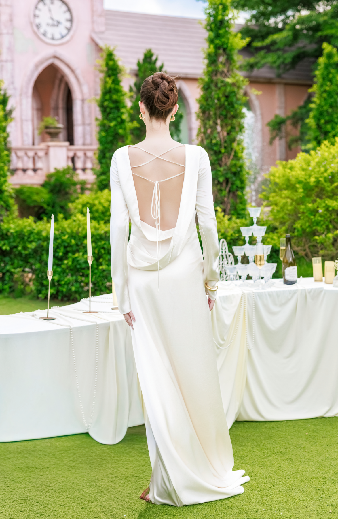 A Cappella Dress in Ivory, view 3