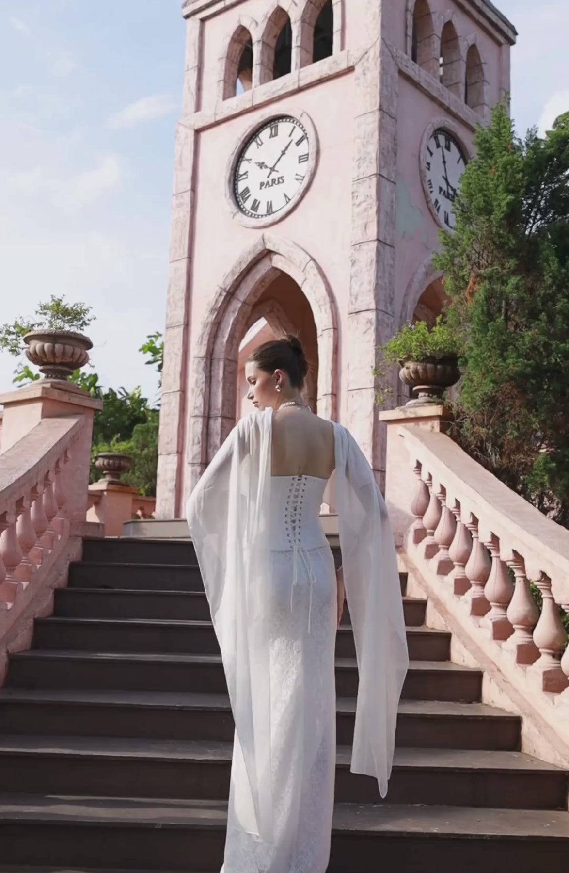 Katie Laced Mermaid Maxi Skirt in Ivory, video 18