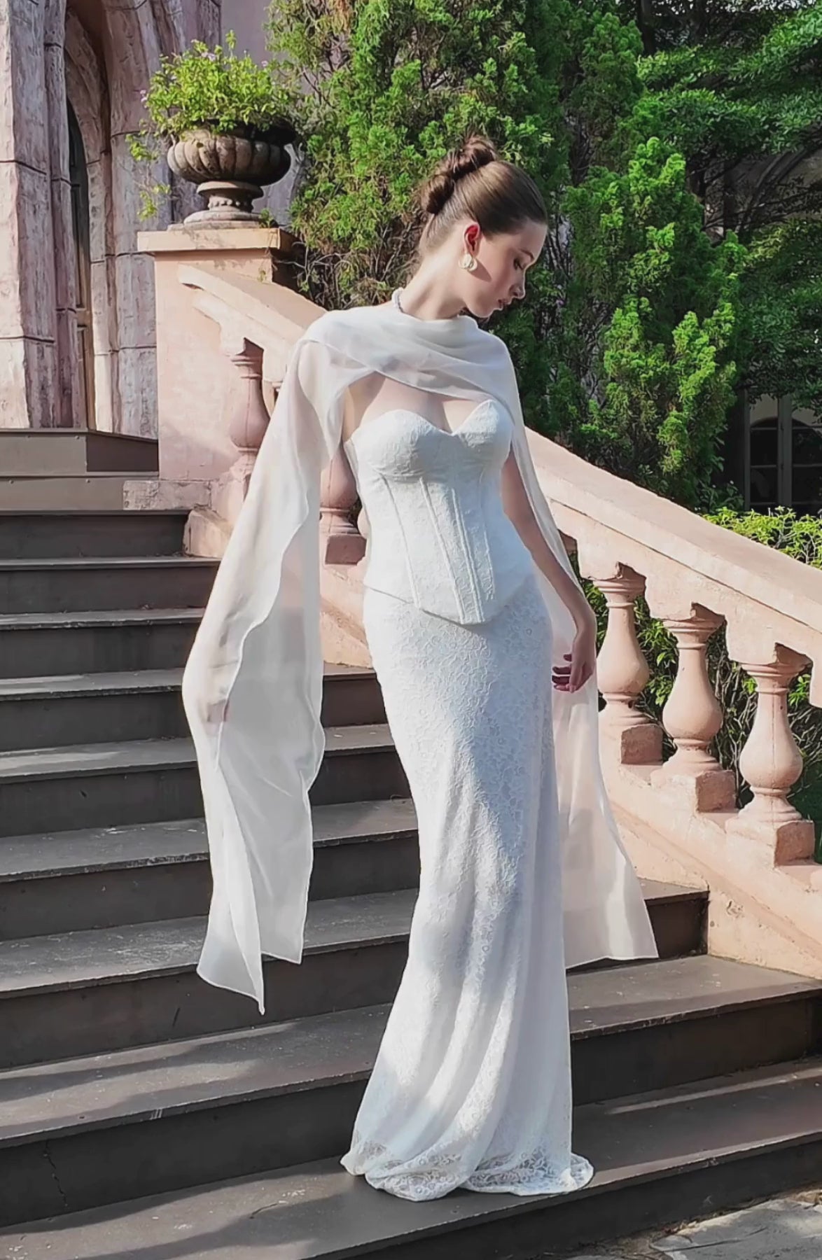 Katie Laced Corset Top in Ivory, video 7