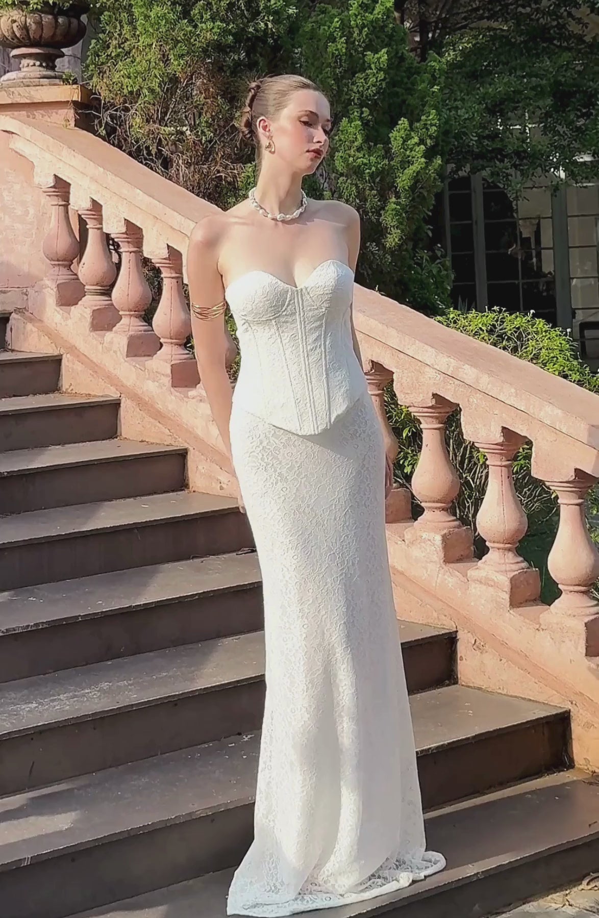 Katie Laced Corset Top in Ivory, video 14
