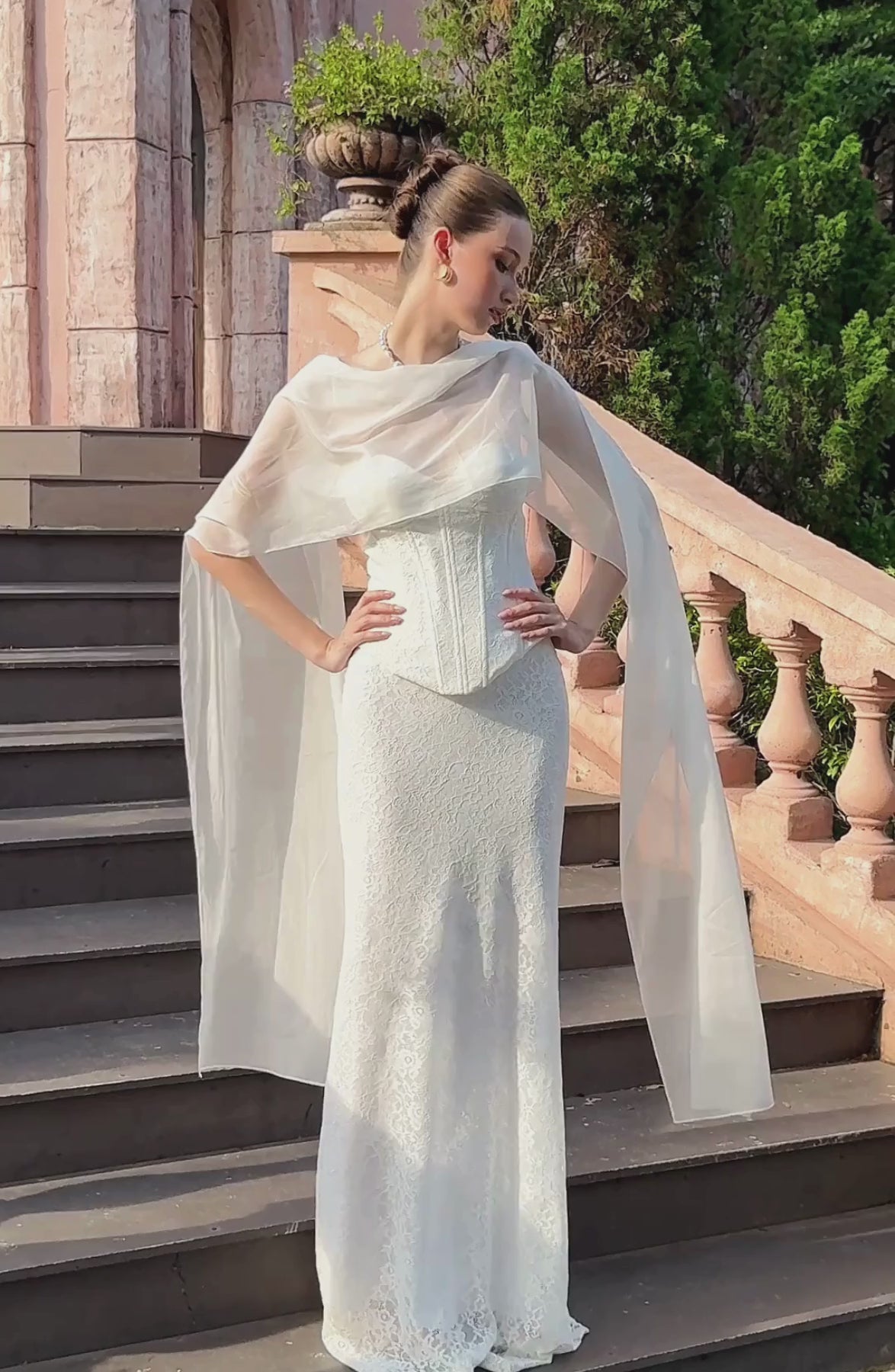 Katie Laced Corset Top in Ivory, video 15