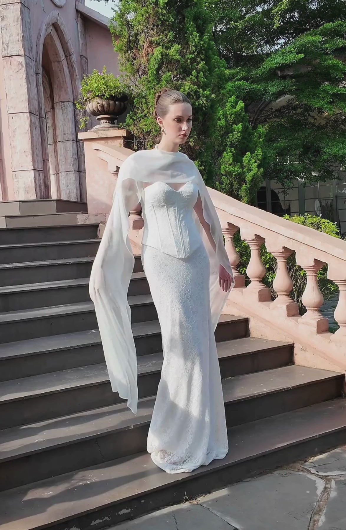 Katie Laced Corset Top in Ivory, video 6
